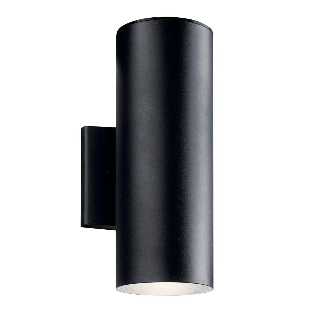 12 Inch Up/Down  LED Cylinder Outdoor Sconce Dimmable 550 Lumens 3000K Black Finish