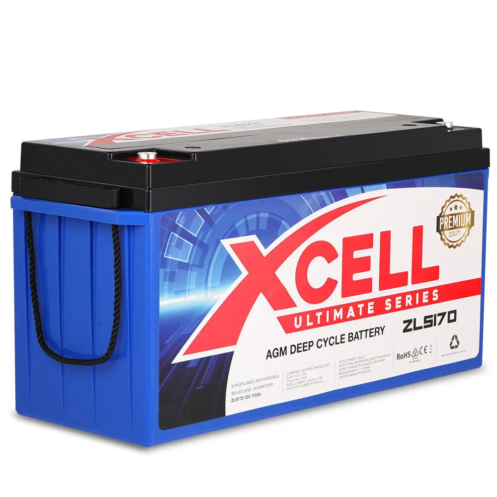 170Ah AGM Deep Cycle Battery 12V for 4WD Solar Camping X-Cell