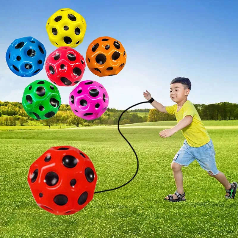 1Pc Bouncing Moon Ball With Belt Rope