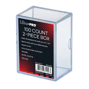 2-Piece 100-Count Clear Card Storage Box