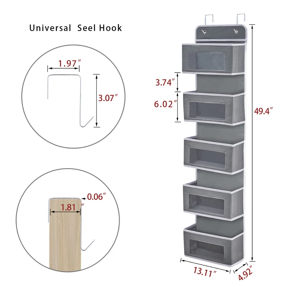 5-Shelf Over Door Hanging Organizer (49.4*13.11 IN)