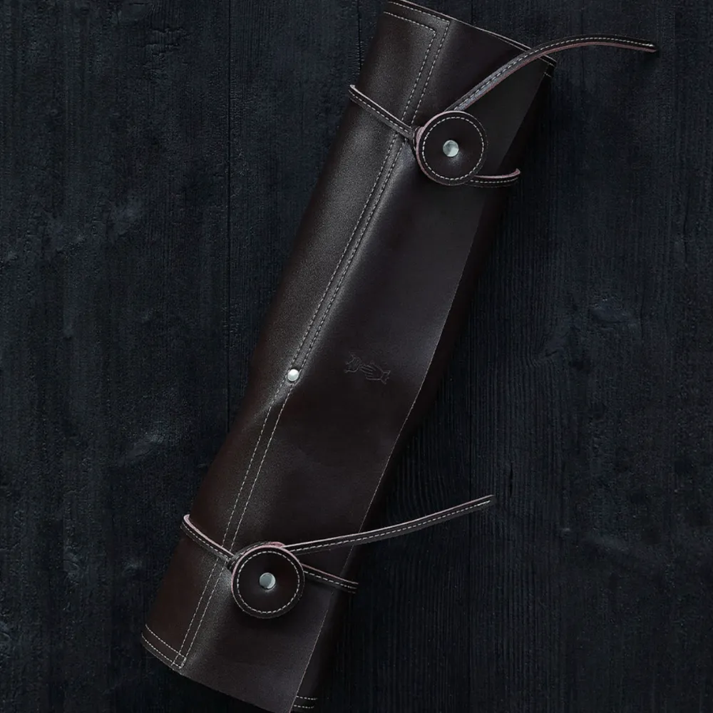 8-Slot Synthetic Leather Chef Knife Carrier