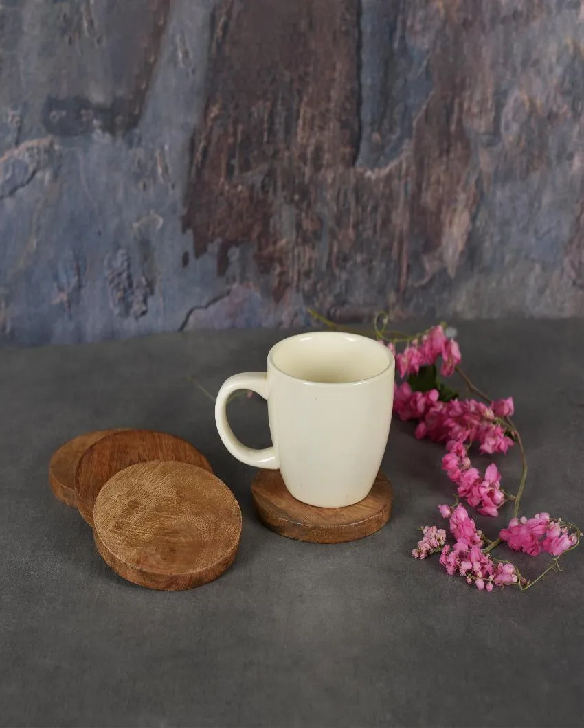 Aachman Wood Coasters | Set Of 4 | 4 inches