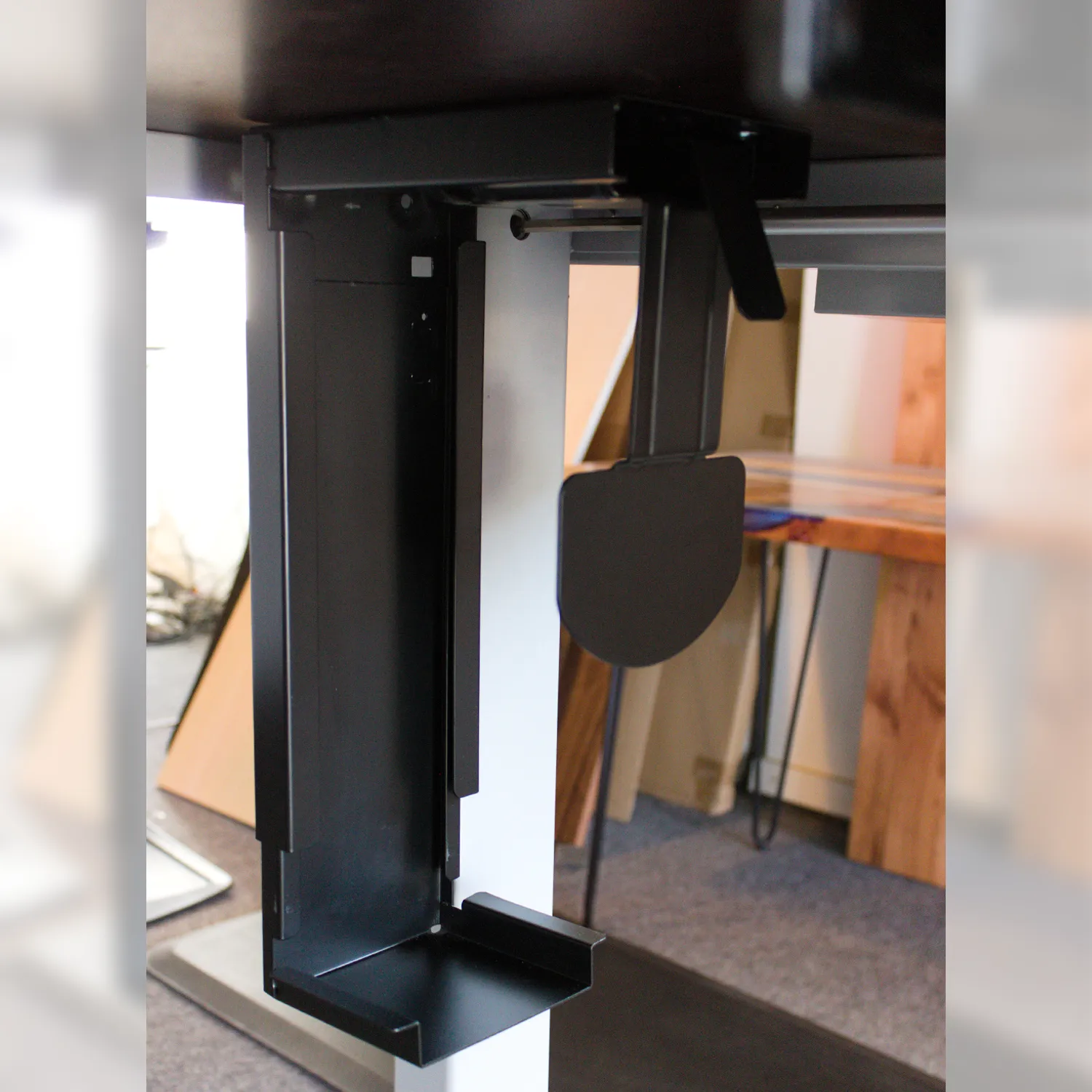 Adjustable CPU Holder for Under Desk Mount