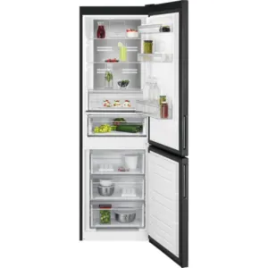 AEG RCB732E3MB Freestanding 60/40 Fridge Freezer Frost Free,Black Steel,E Rated