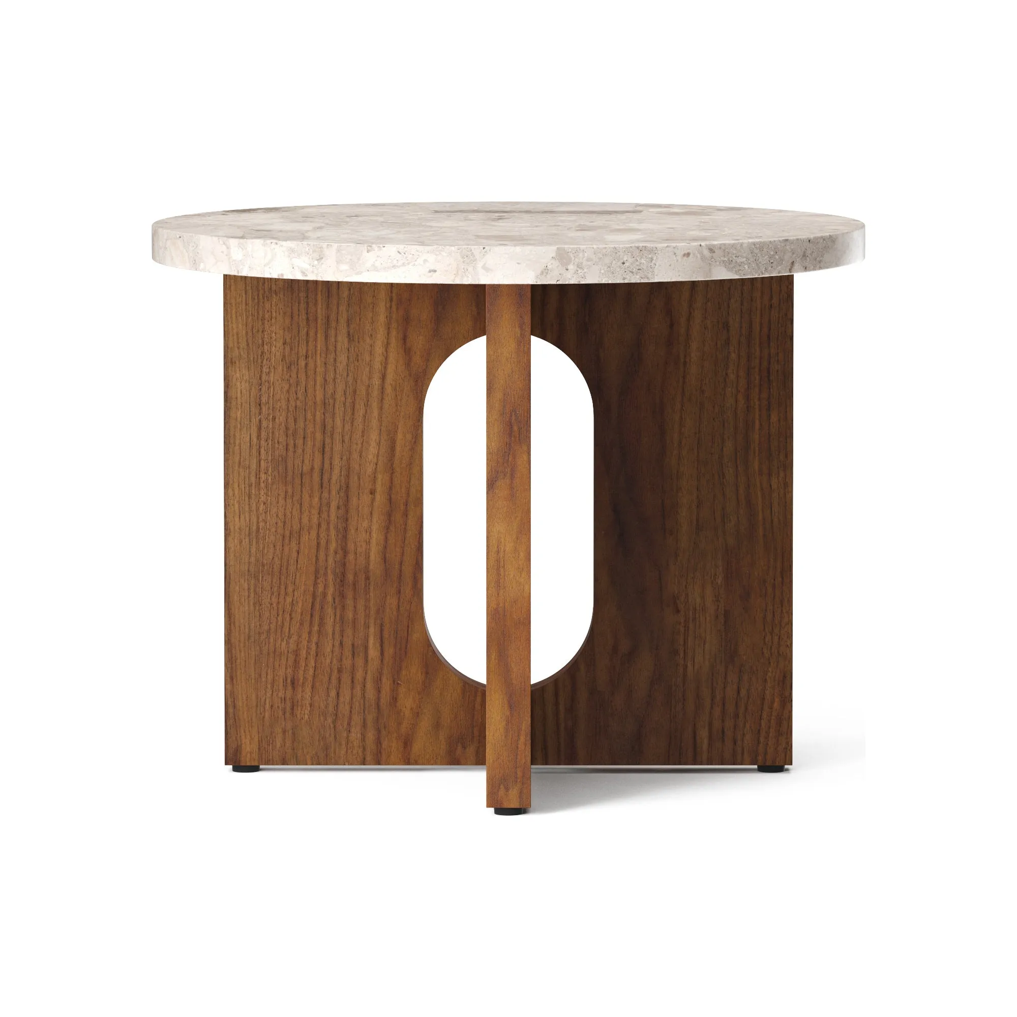 Androgyne Side Table with Wood Base