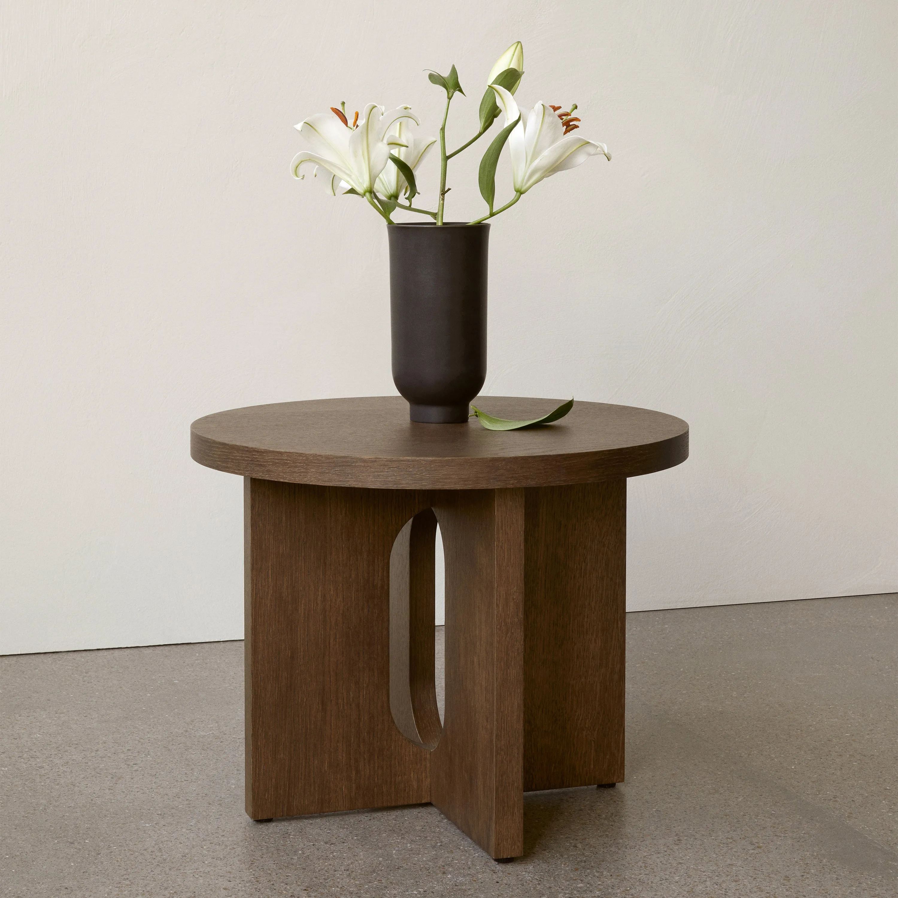 Androgyne Side Table with Wood Base