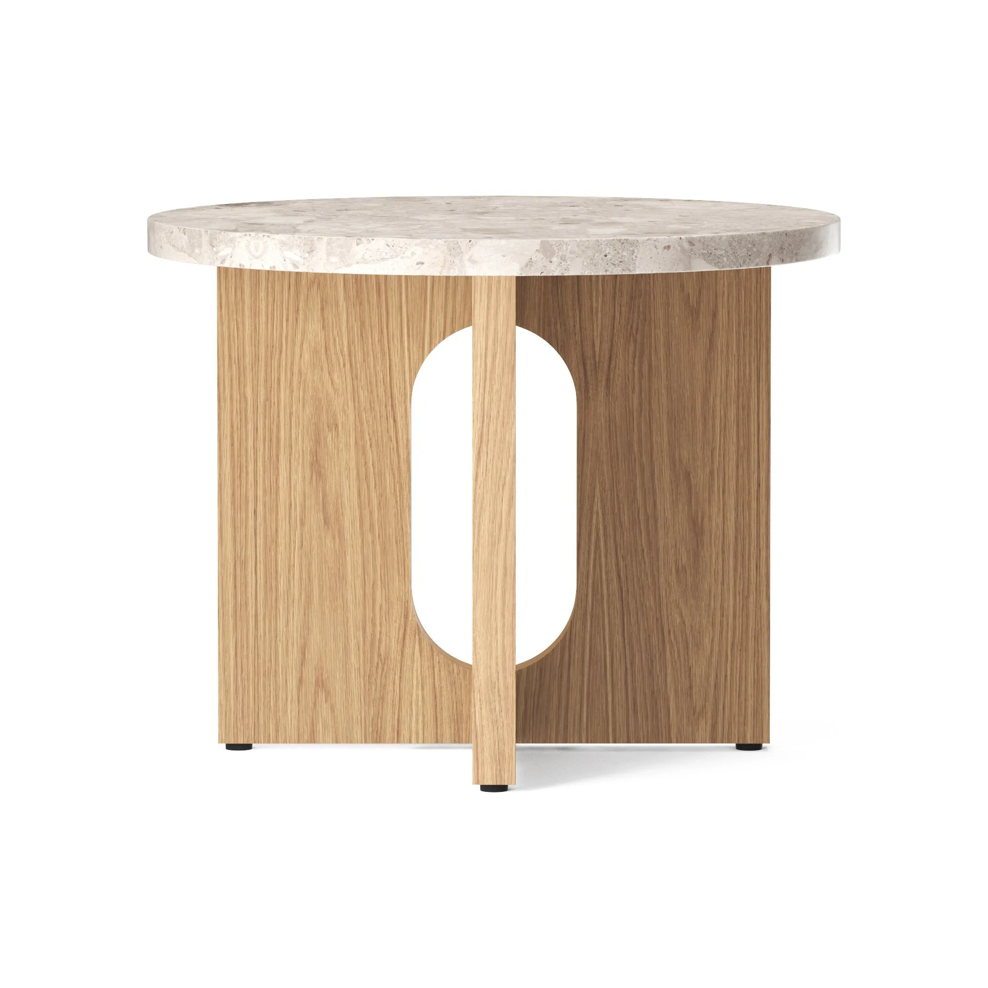 Androgyne Side Table with Wood Base