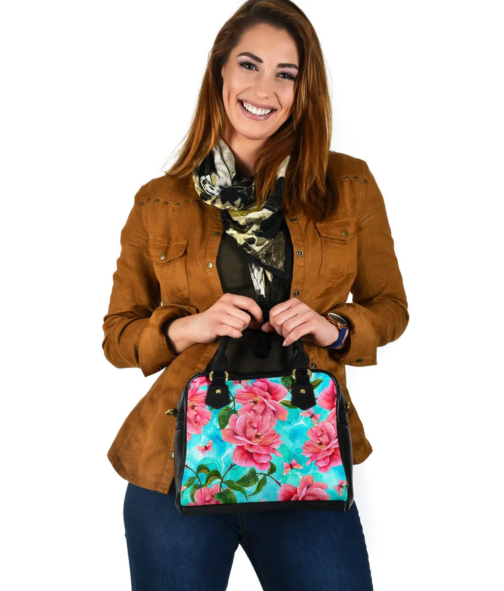 Aqua Rose Handbag