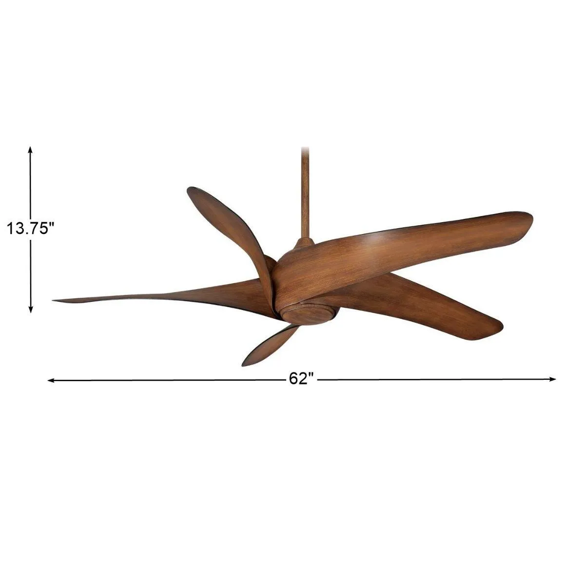 Artemis XL5 LED 62" Ceiling Fan with Remote, Distressed Koa