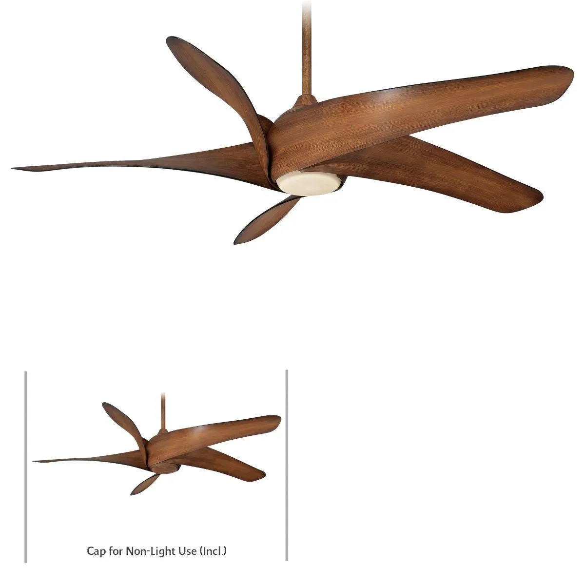 Artemis XL5 LED 62" Ceiling Fan with Remote, Distressed Koa