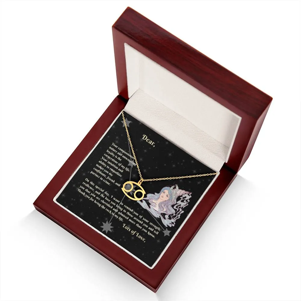 Astrology Gift for Women: CANCER Zodiac Sign Pendant - Perfect Horoscope Jewelry