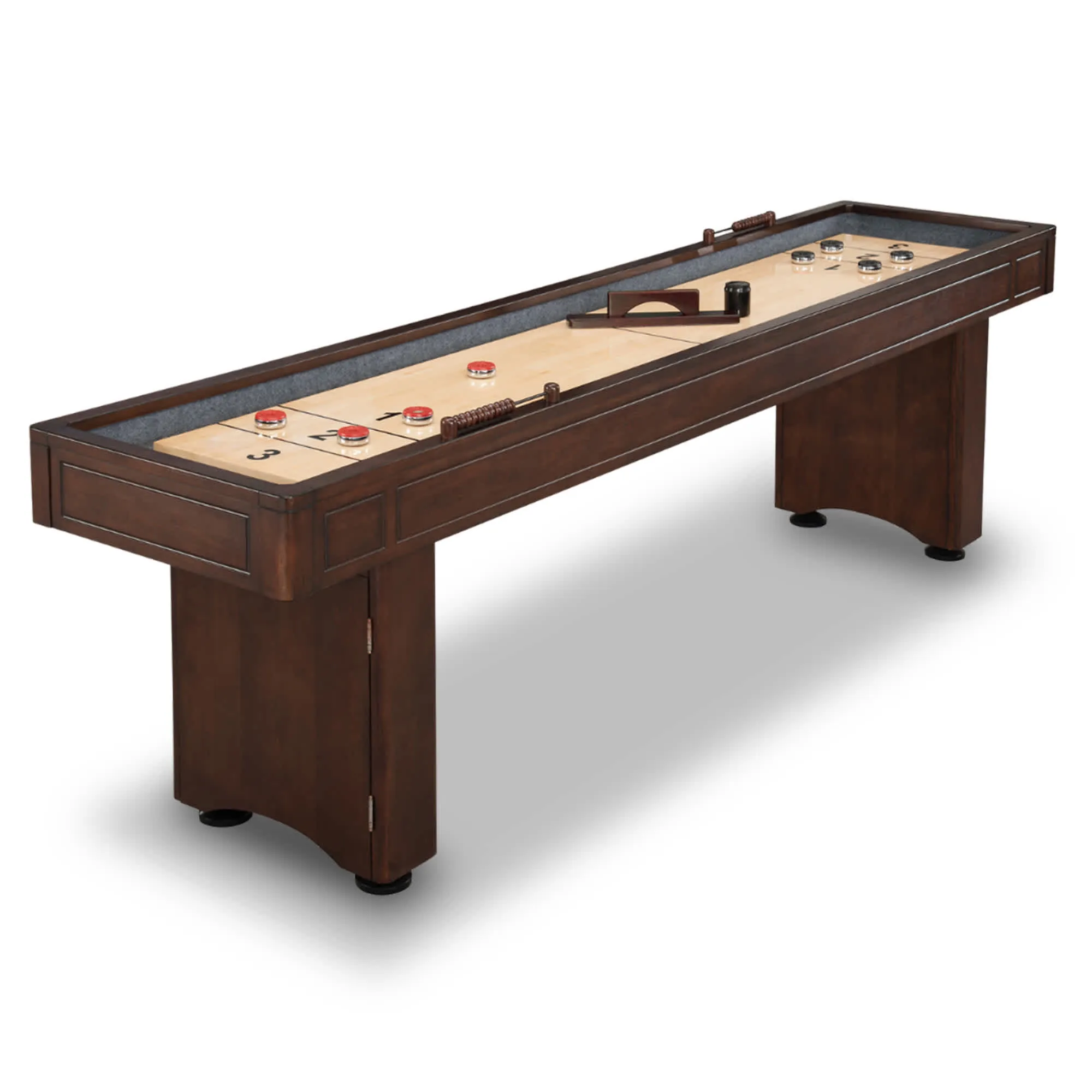 Austin 9-ft Shuffleboard Table - Mahogany Finish