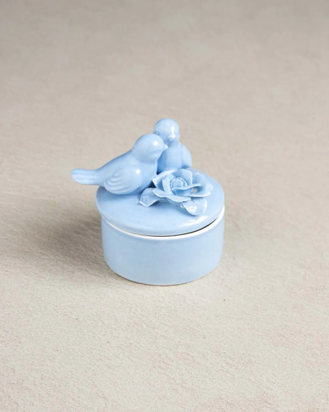 Birds of Love Trinket Keeper - Blue