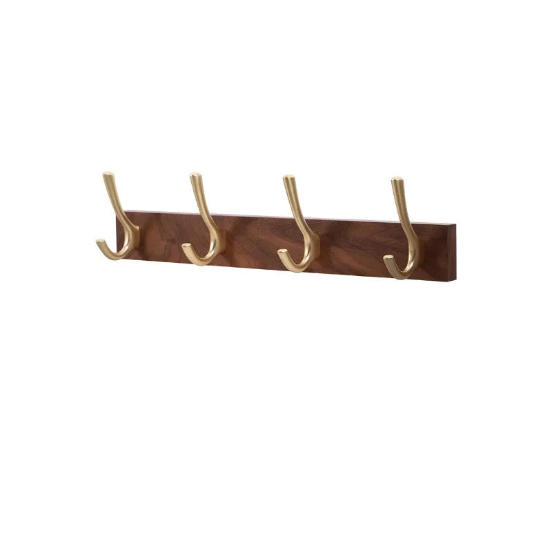 Black Walnut Wooden Clothes Hook American Country Four-Hook Door Rear Hook Row Hook