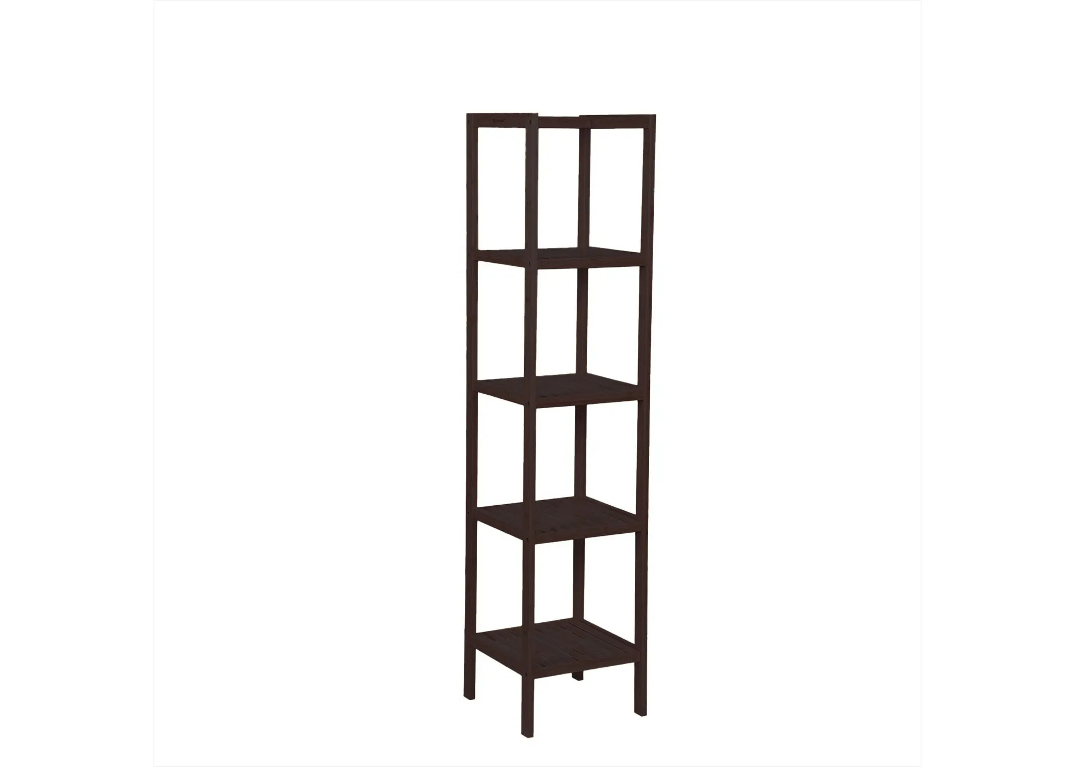 Brown Bamboo 4-Shelf Versatile Storage Unit Rack