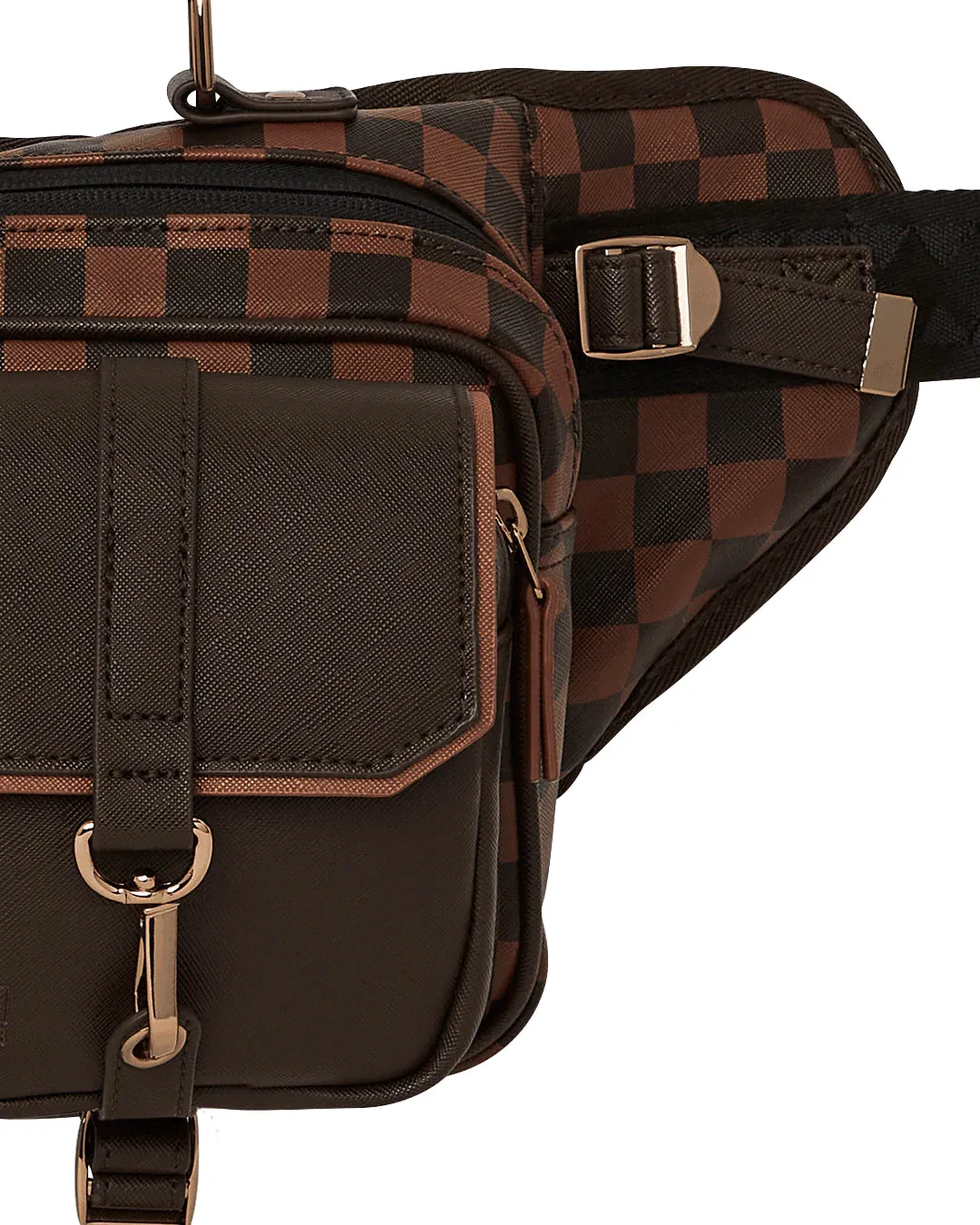 Brown Checkered Special Ops Crossbody