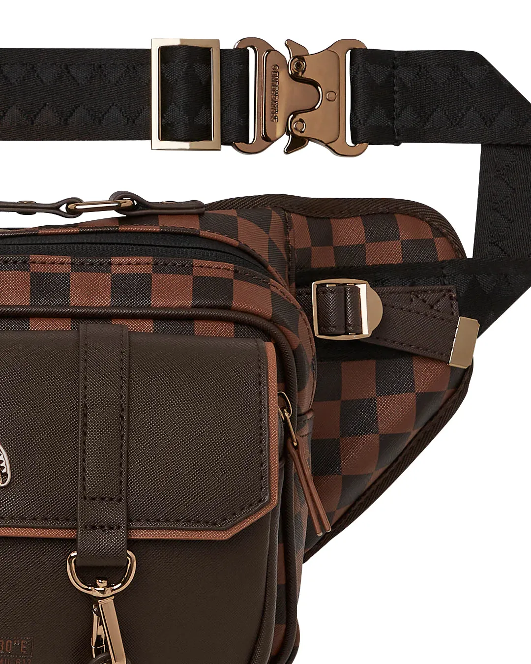 Brown Checkered Special Ops Crossbody