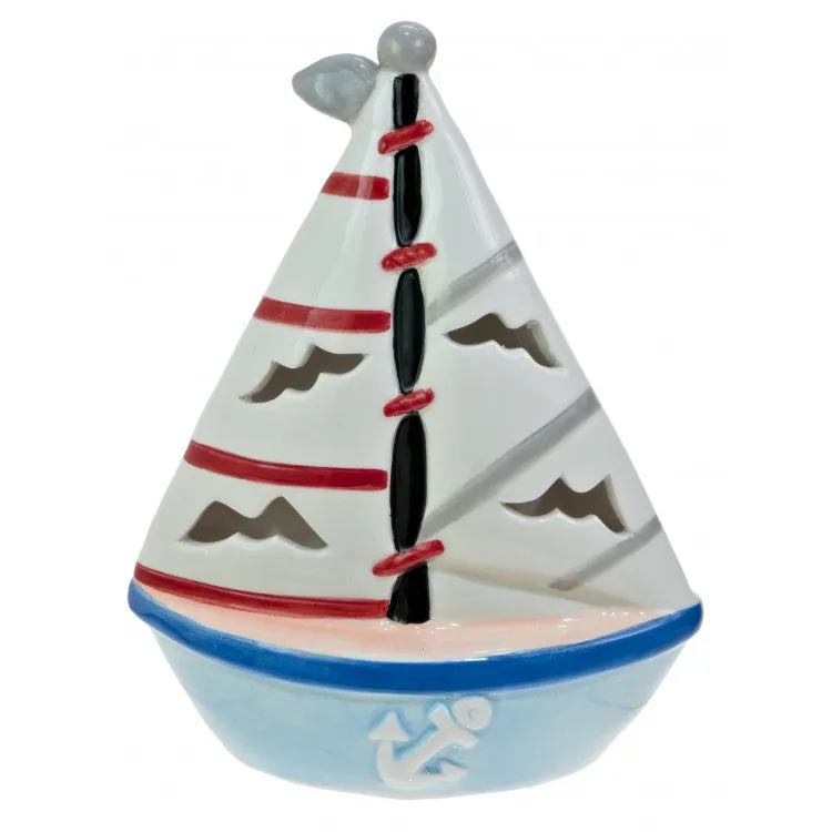 Ceramic Sailboat LED Light