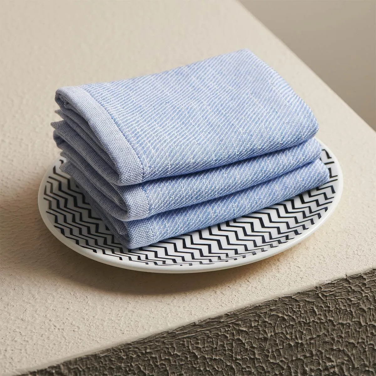 Cobalt Hammam Terry Face Towel