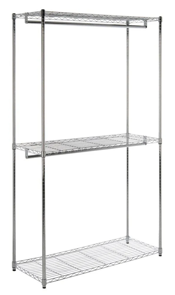 Delta 78.7" Double-Bar Garment Rack and Shelving Unit