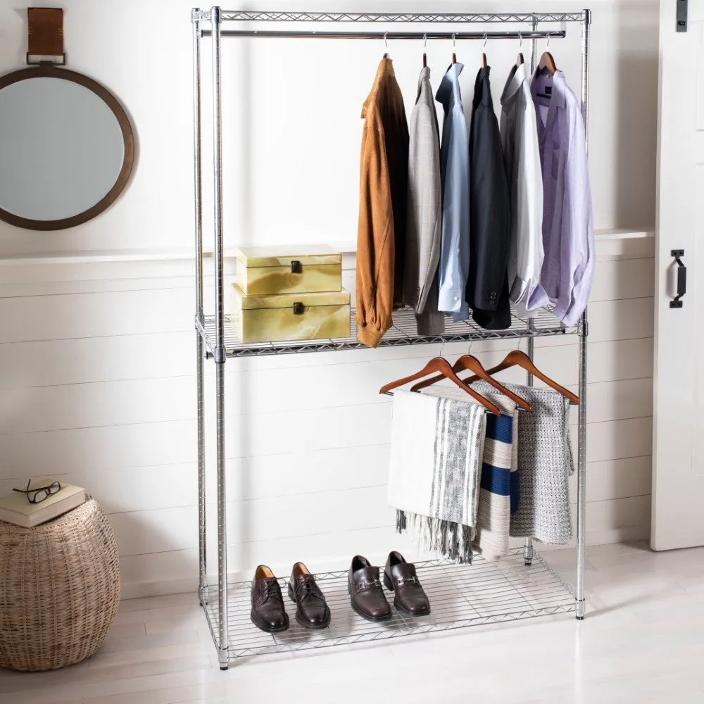 Delta 78.7" Double-Bar Garment Rack and Shelving Unit