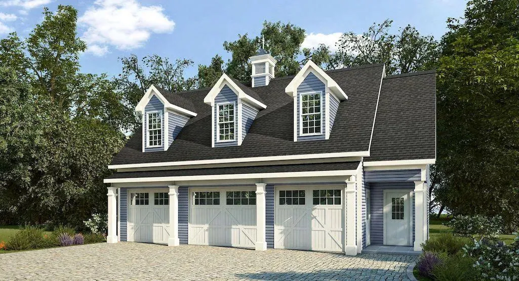 Expansive 6-Bay Garage Home with 2 Bedrooms and Storage Space