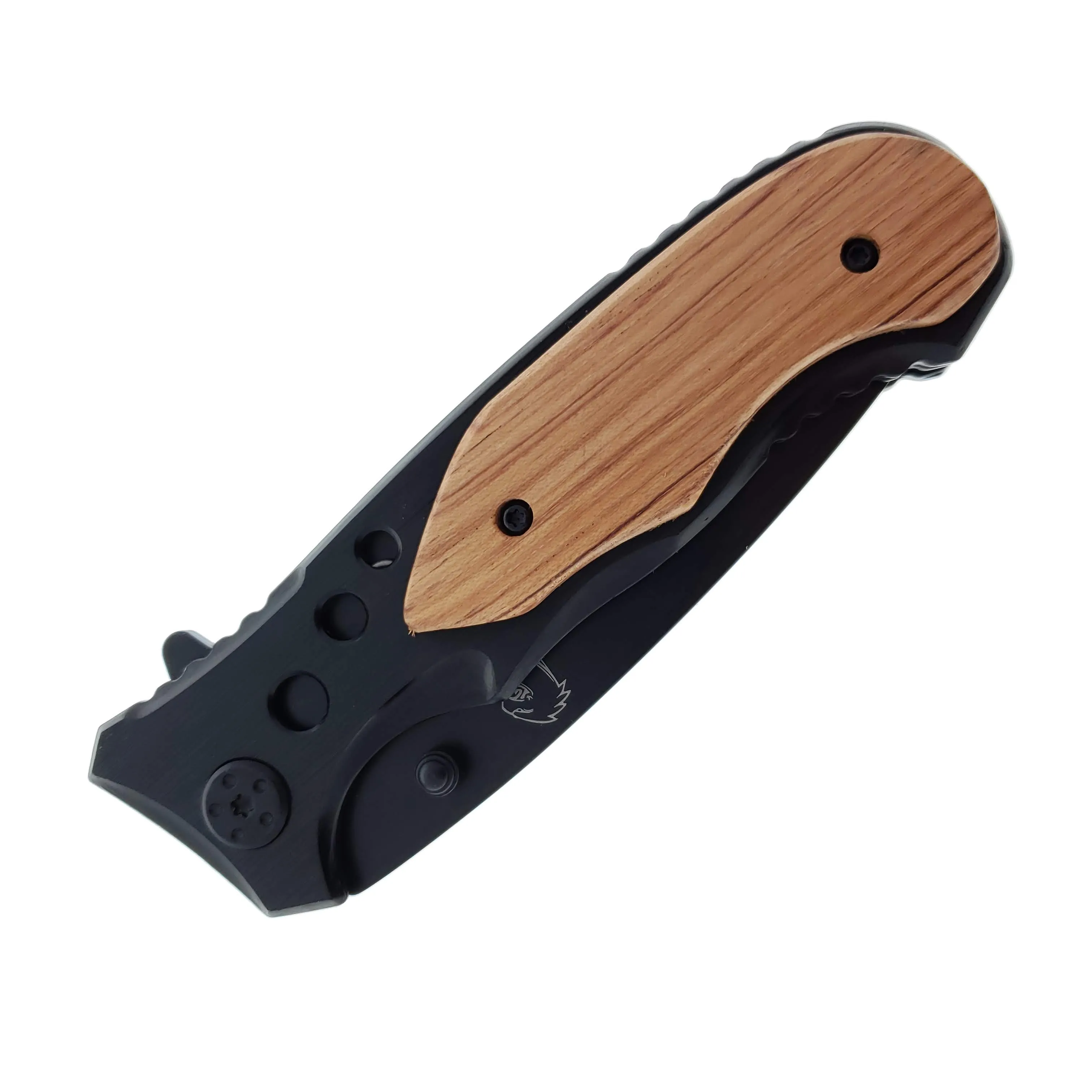 Falcon 8" Overall Spring Assisted Knife w/ Belt Clip Black