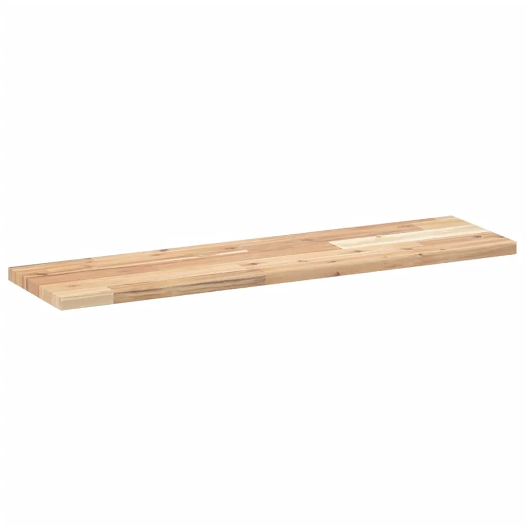 Floating Shelf 100x20x2 cm Untreated Solid Wood Acacia