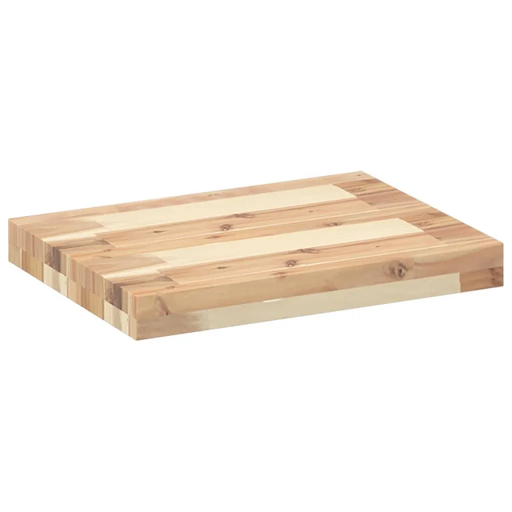 Floating Shelf 60x30x4 cm Untreated Solid Wood Acacia