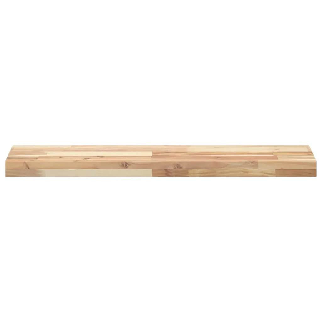 Floating Shelf 80x20x4 cm Untreated Solid Wood Acacia