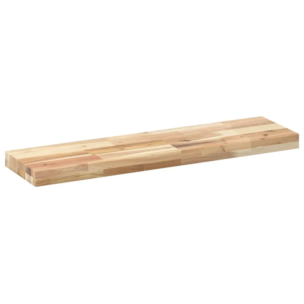 Floating Shelf 80x20x4 cm Untreated Solid Wood Acacia