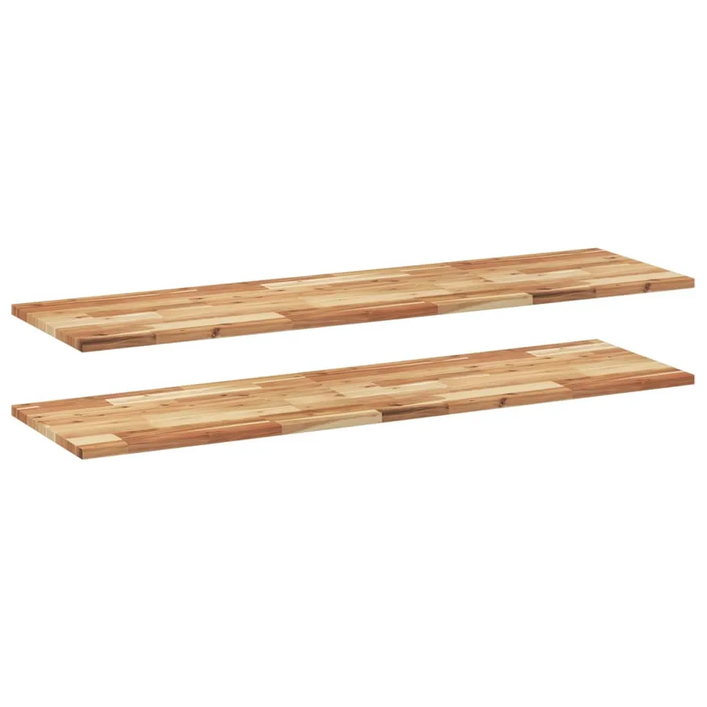 Floating Shelves 2 pcs 140x40x2 cm Oil Finished Solid Wood Acacia