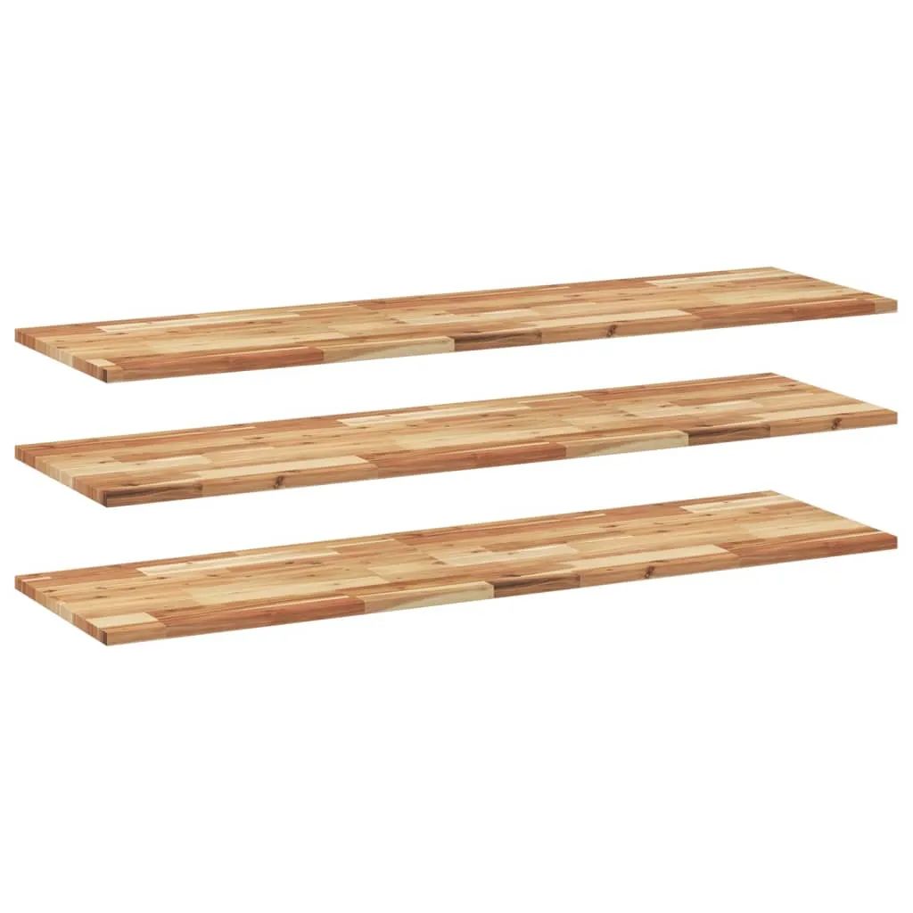 Floating Shelves 3 pcs 140x40x2 cm Oil Finished Solid Wood Acacia