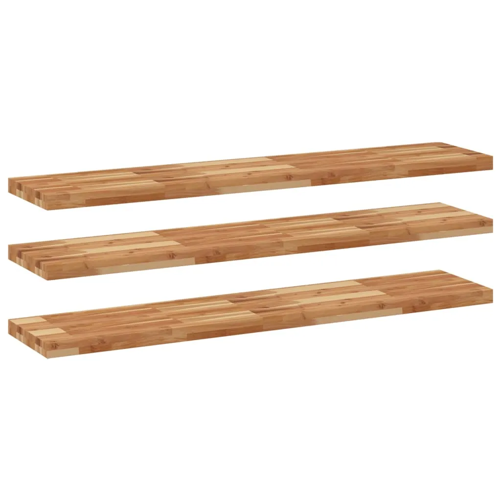 Floating Shelves 3 pcs 160x30x4 cm Oil Finished Solid Wood Acacia