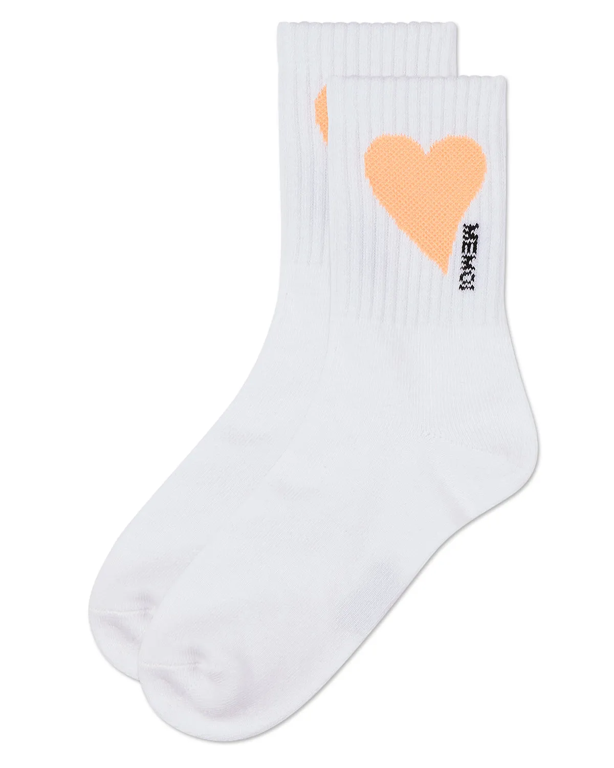 Girls' Single Heart Logo Crew Socks