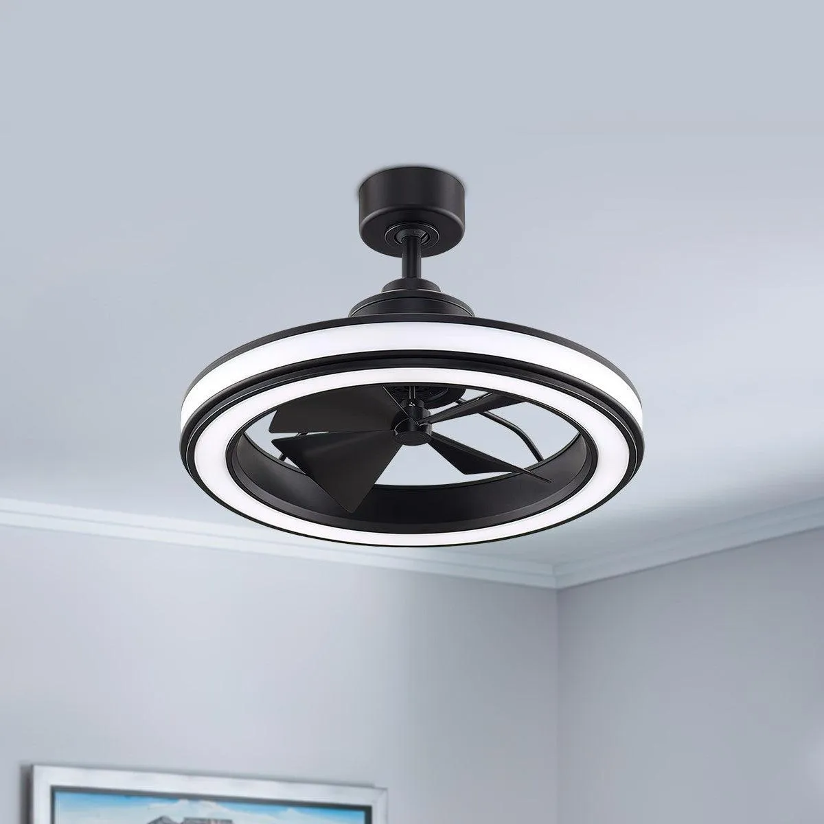 Gleam 24" Modern Chandelier Ceiling Fan