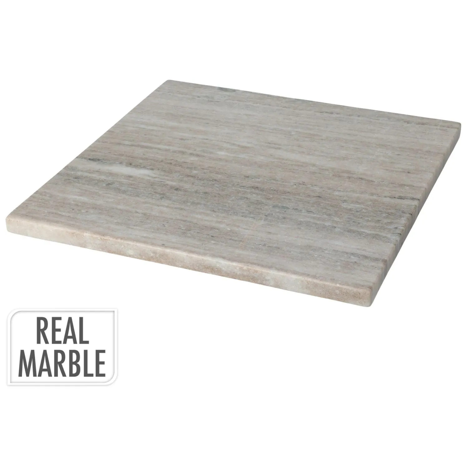 H&S Collection 30cm Sand Square Marble Chopping Board