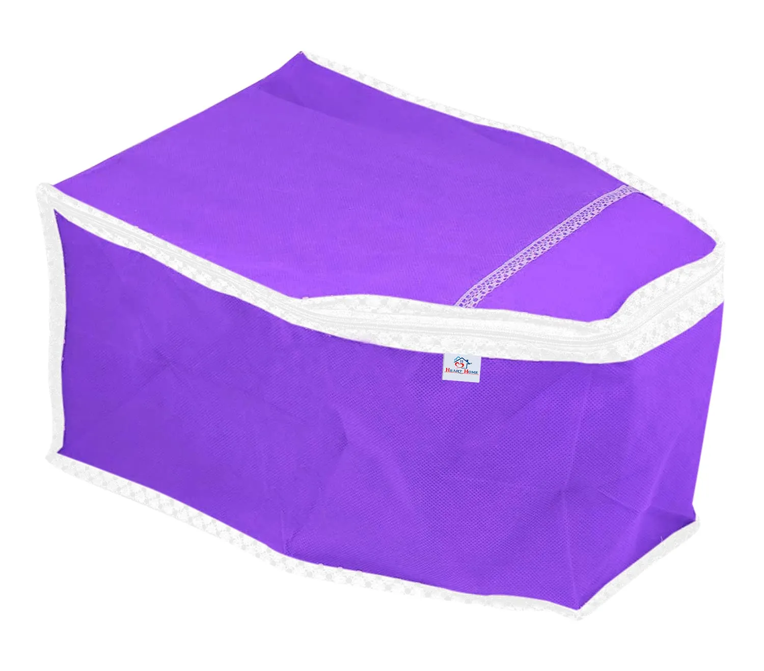 Heart Home Non Woven Blouse Cover Wardrobe Organiser Clothes Storage Bag-Pack of 2 (Purple)-HS_38_HEARTH21657