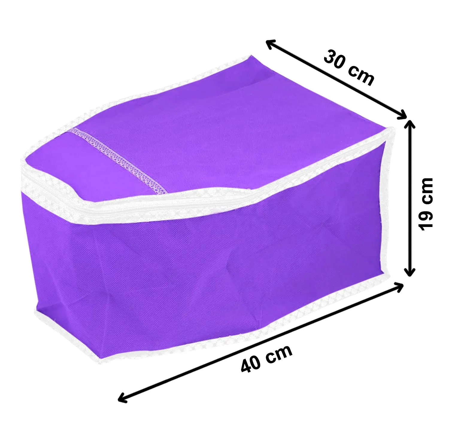 Heart Home Non Woven Blouse Cover Wardrobe Organiser Clothes Storage Bag-Pack of 2 (Purple)-HS_38_HEARTH21657