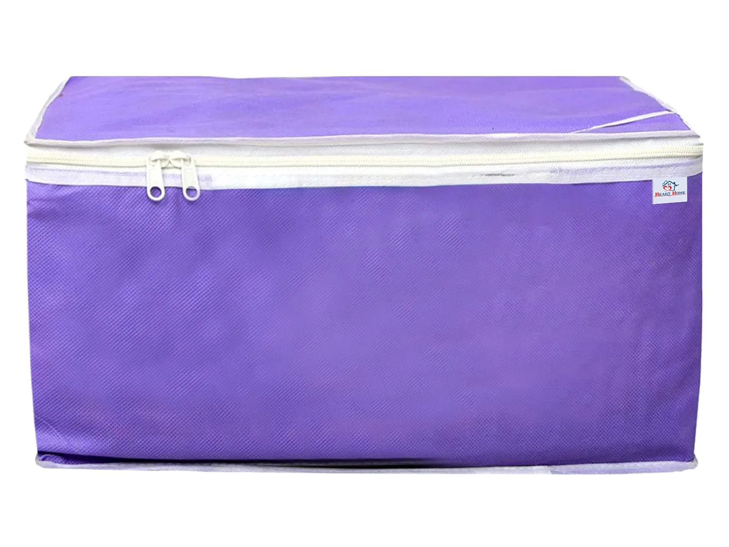 Heart Home Non Woven Petticoat Cover Wardrobe Organiser Clothes Storage Bag-Pack of 2 (Purple)-HS_38_HEARTH21677