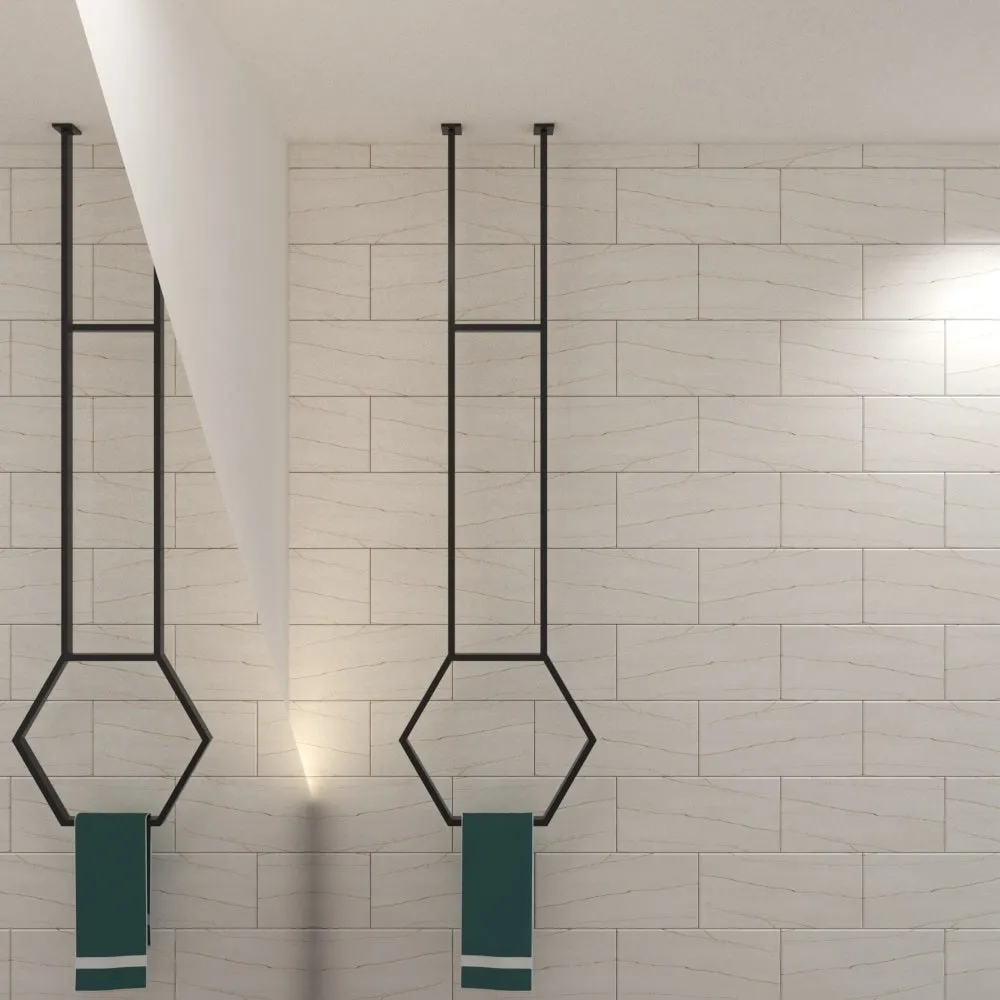 Hexagonal Ceiling Towel Rack