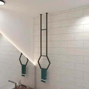 Hexagonal Ceiling Towel Rack