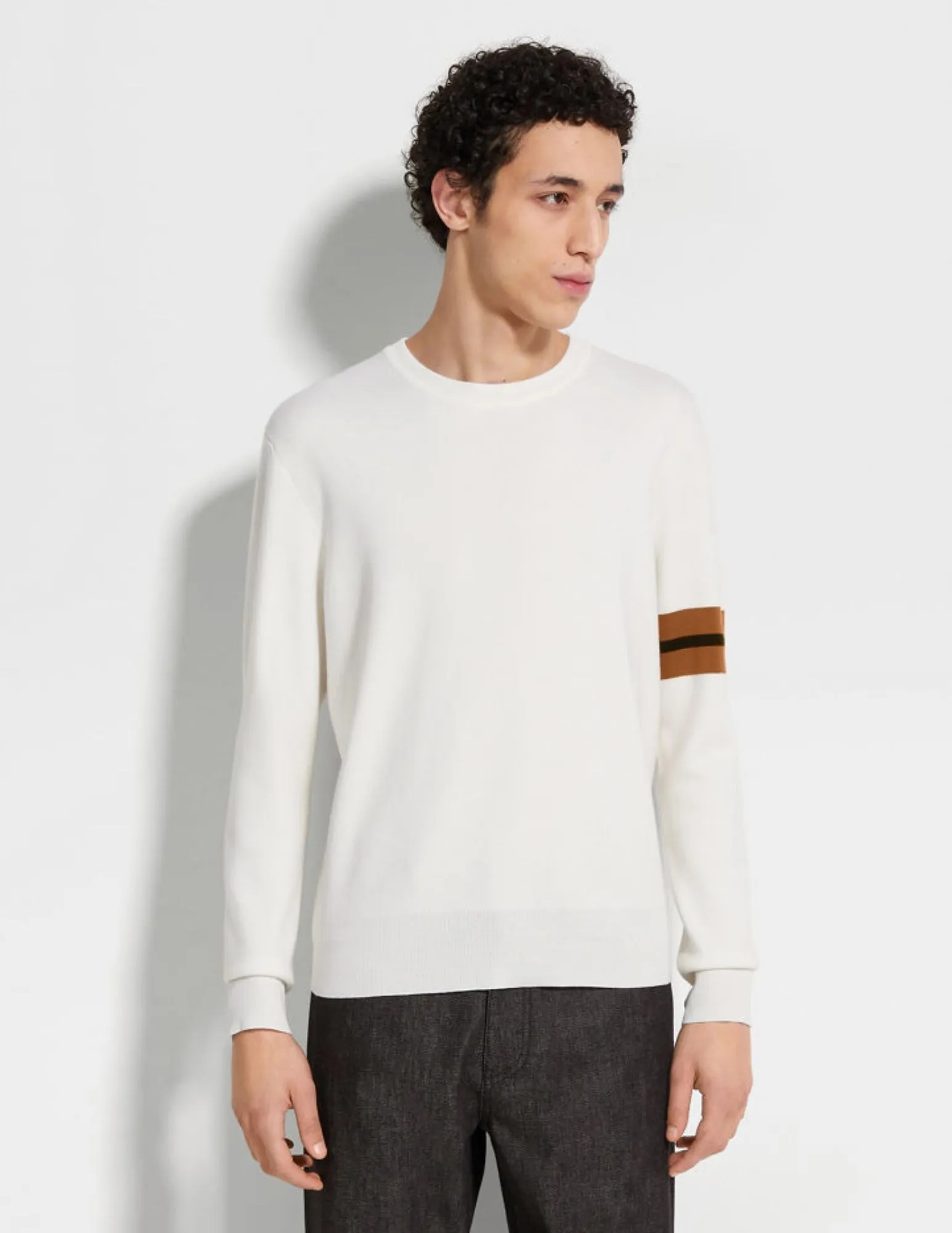 High Performance Wool Crewneck | White