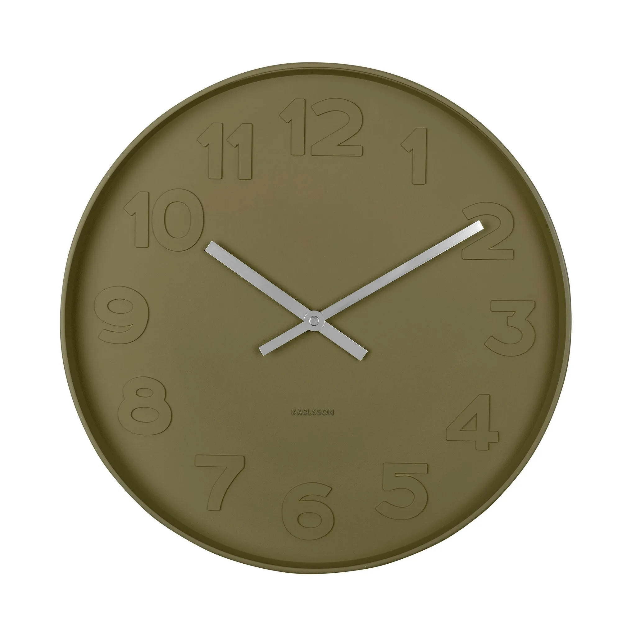 Karlsson Mr Green Wall Clock Moss Green 38x38x6cm