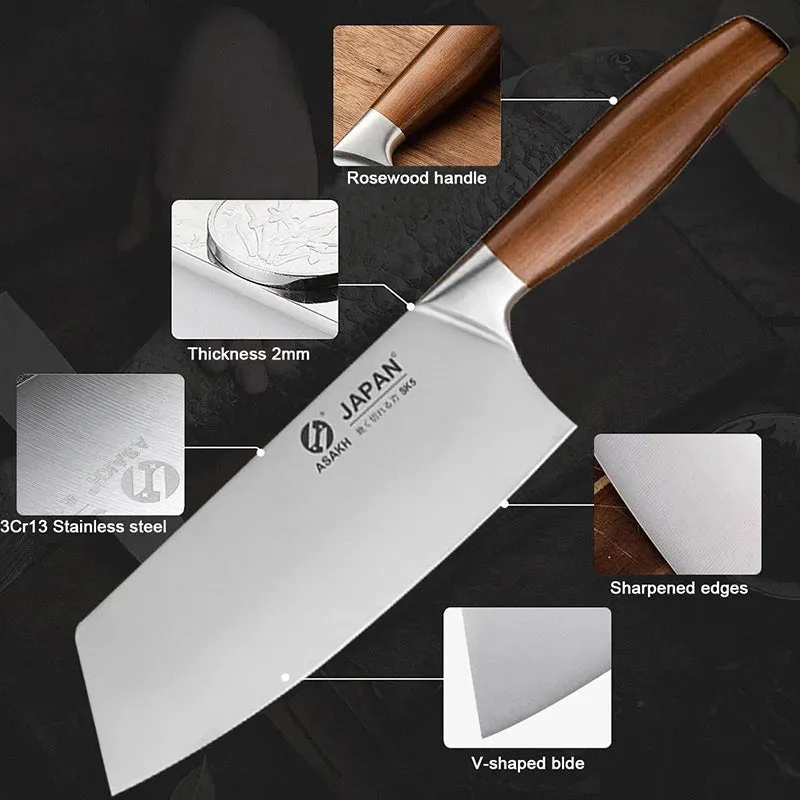 Kitchen Knives Set Stainless Steel Meat Chopping Cleaver