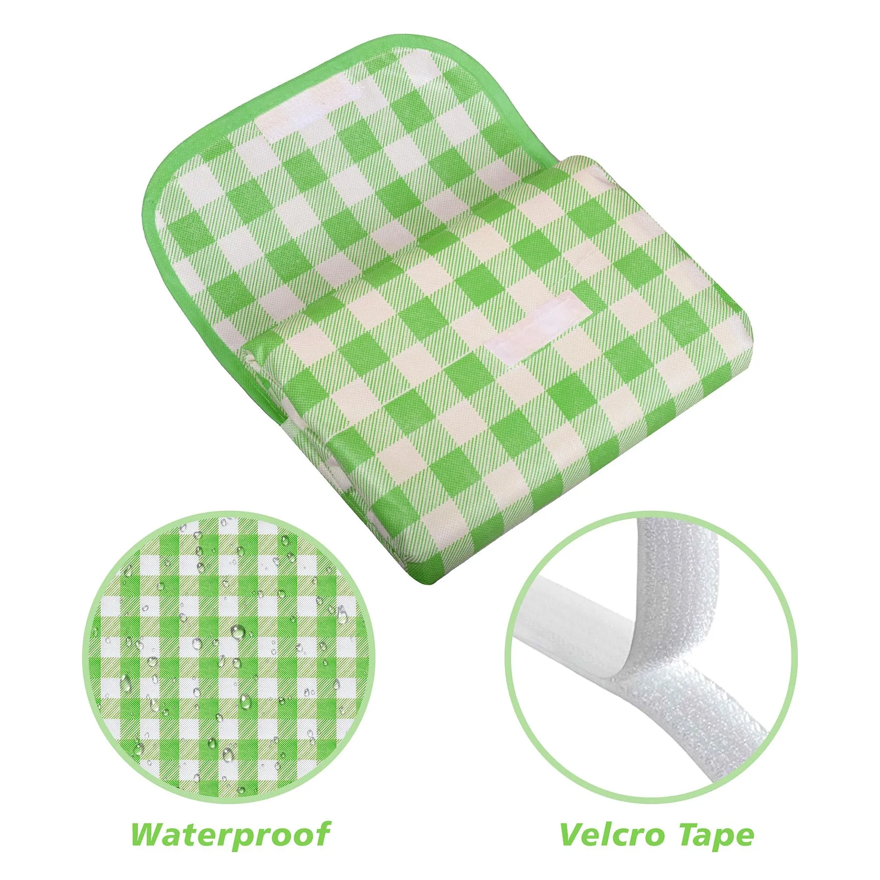 Kuber Industries Chatai Mat | Foldable Chatai for Travel | Sleeping Mat for Floor | Bedsheet & Mattress Protector | Floor Chatai Mat for Yoga | Chatai for Picnic | Check-Design | Green