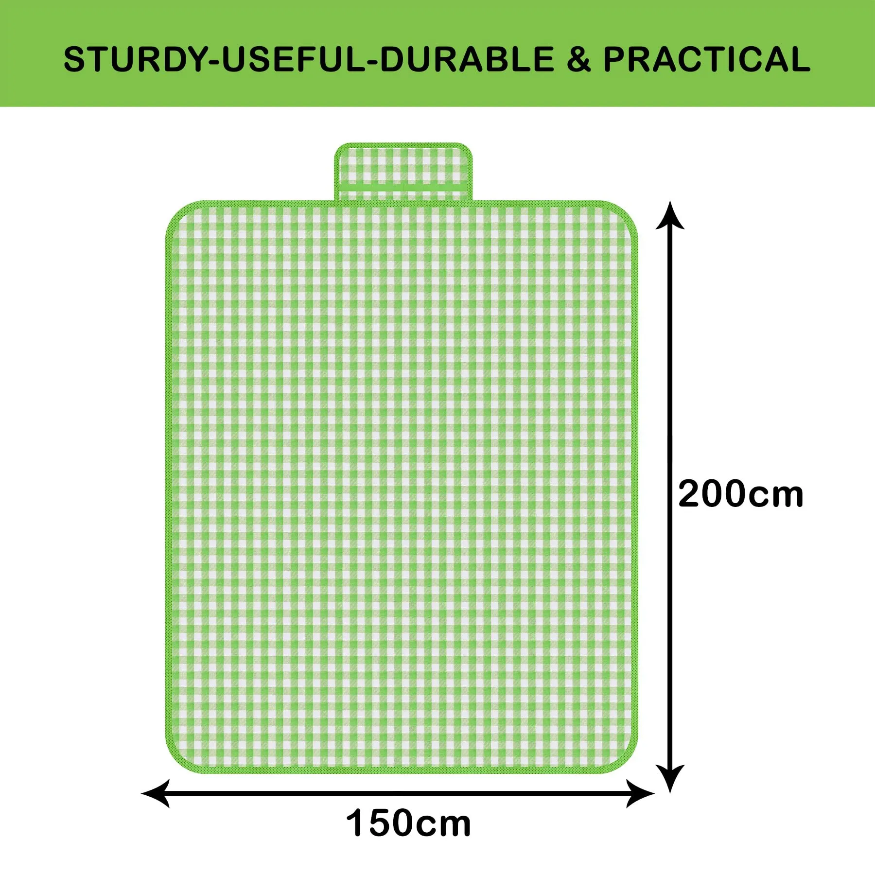 Kuber Industries Chatai Mat | Foldable Chatai for Travel | Sleeping Mat for Floor | Bedsheet & Mattress Protector | Floor Chatai Mat for Yoga | Chatai for Picnic | Check-Design | Green