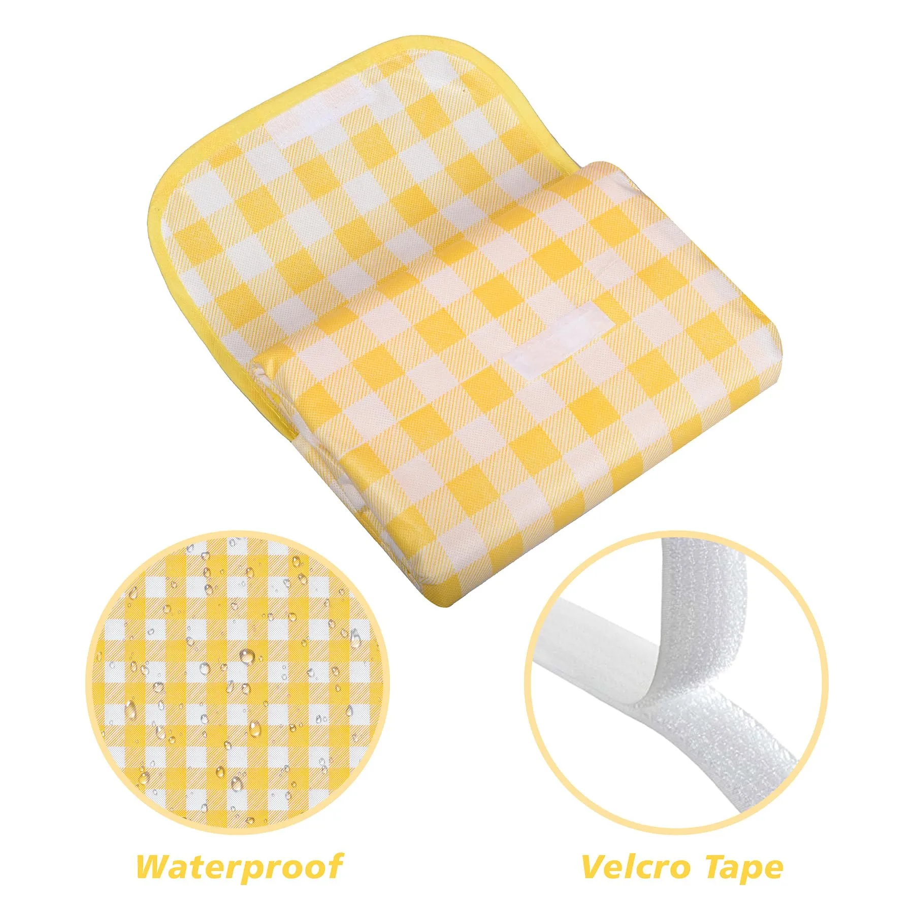 Kuber Industries Chatai Mat | Foldable Chatai for Travel | Sleeping Mat for Floor | Bedsheet & Mattress Protector | Floor Chatai Mat for Yoga | Chatai for Picnic | Check-Design | Yellow