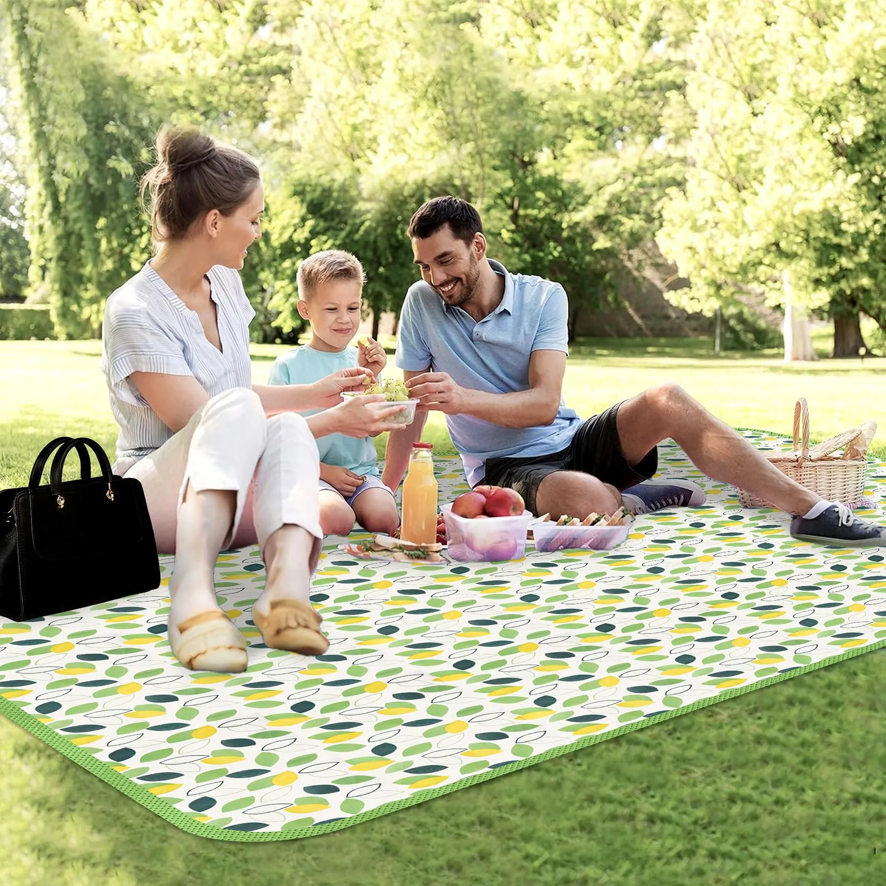 Kuber Industries Chatai Mat | Foldable Chatai for Travel | Sleeping Mat for Floor | Bedsheet & Mattress Protector | Floor Chatai Mat for Yoga | Chatai for Picnic | Leaf-Design | Green